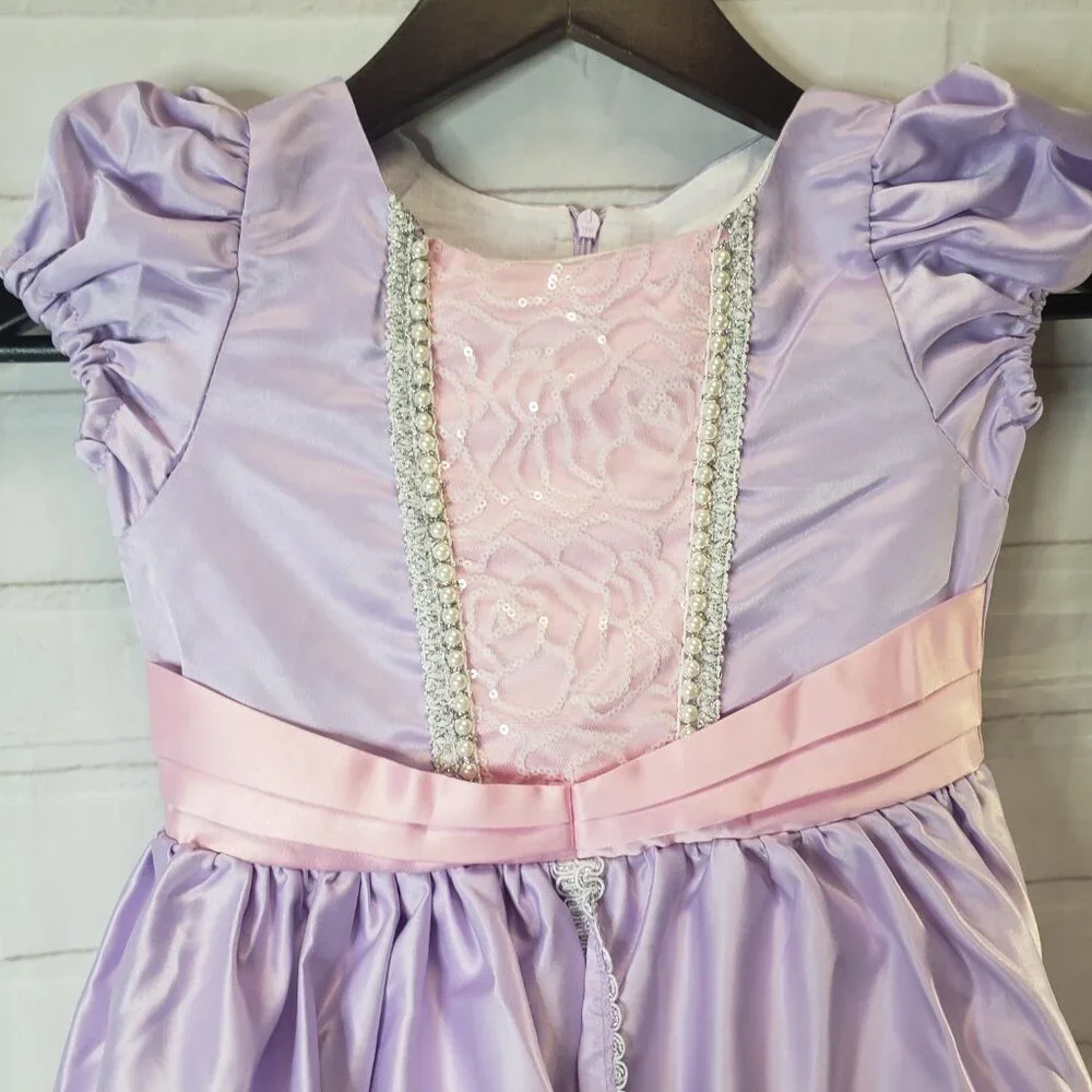 Nice New Disney Jr Sofia the First Purple Dress Costume size 3-5yrs